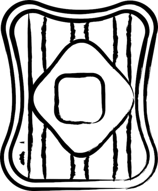 Ilustración vectorial dibujada a mano de las tostadas de mantequilla