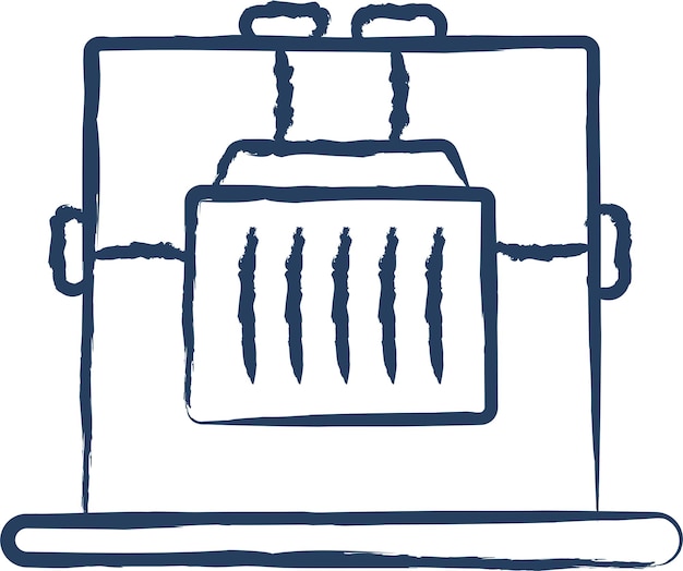 Ilustración vectorial dibujada a mano del transformador