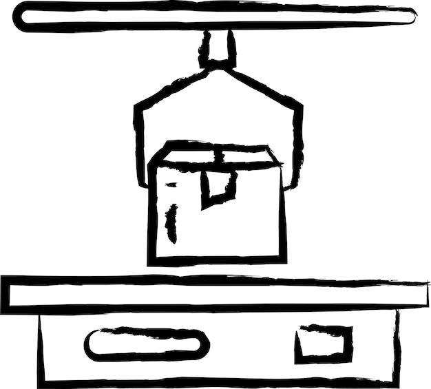 Ilustración vectorial dibujada a mano del transportador