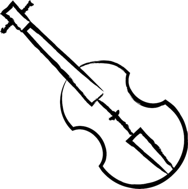 Ilustración vectorial dibujada a mano para violín