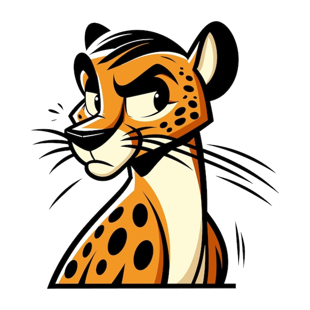 Vector ilustración vectorial del dibujo animado cheetah