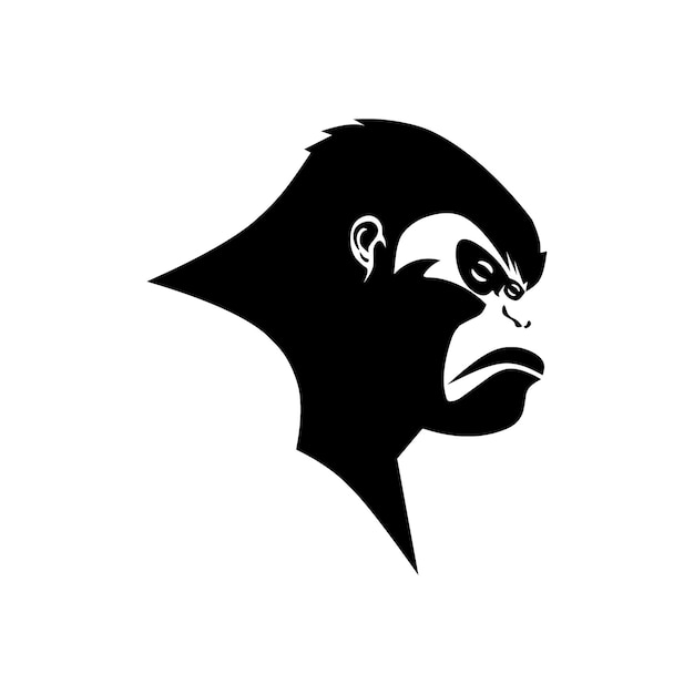 Ilustración vectorial del dibujo de la cabeza de King Kong