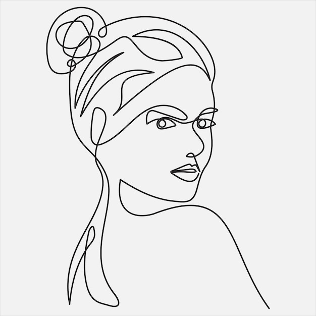 Ilustración vectorial de dibujo de línea continua a mano