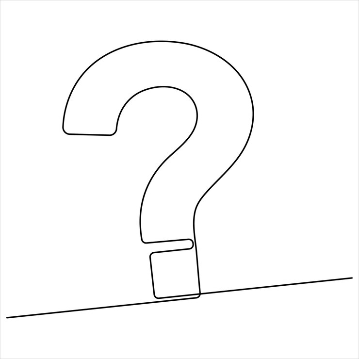 Vector ilustración vectorial de dibujo de una línea continua con signo de interrogación