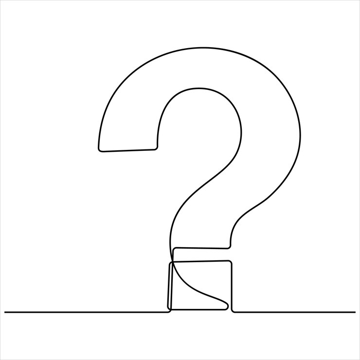Vector ilustración vectorial de dibujo de una línea continua con signo de interrogación