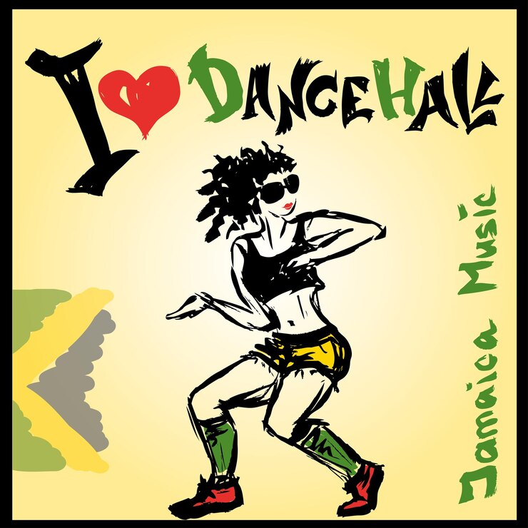 Vector ilustración vectorial de dibujo a mano al estilo dancehall del bailarín