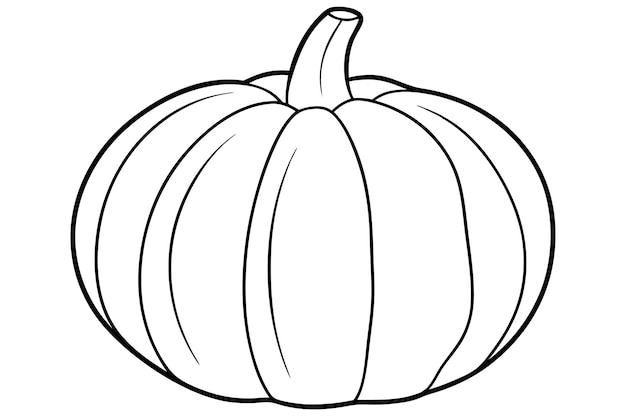 Ilustración vectorial de dibujo a mano de calabaza aislada en fondo blanco