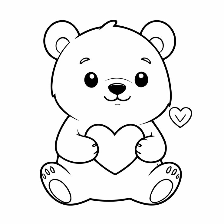 Vector ilustración vectorial de un dibujo de oso lindo para niños