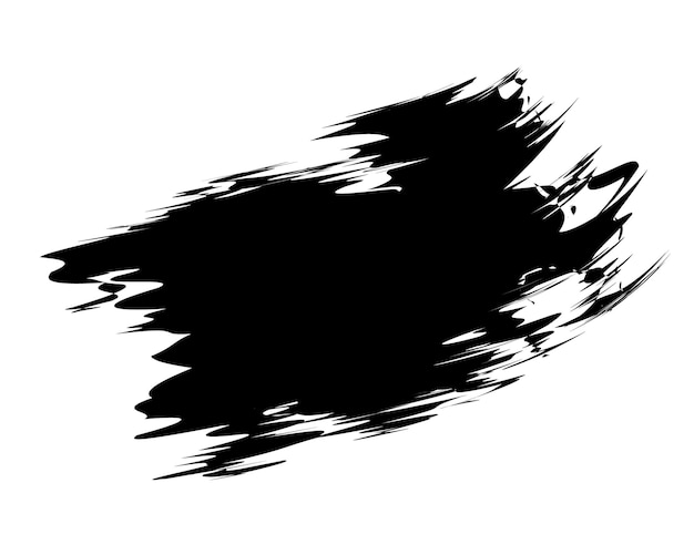 Ilustración vectorial de dibujos aislados con pincel de tinta negra sobre un fondo blanco