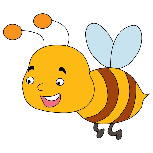 Ilustración vectorial de dibujos animados de abejas