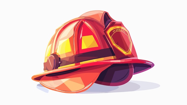 Ilustración vectorial de dibujos animados aislados del casco de bomberos