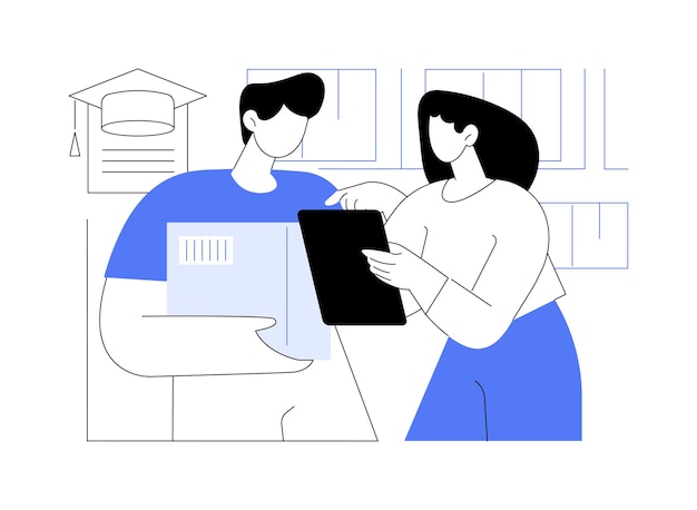 Ilustración vectorial de dibujos animados aislados de gestión de inventarios