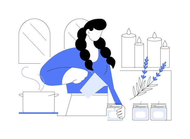 Ilustración vectorial de dibujos animados aislados hecha con velas