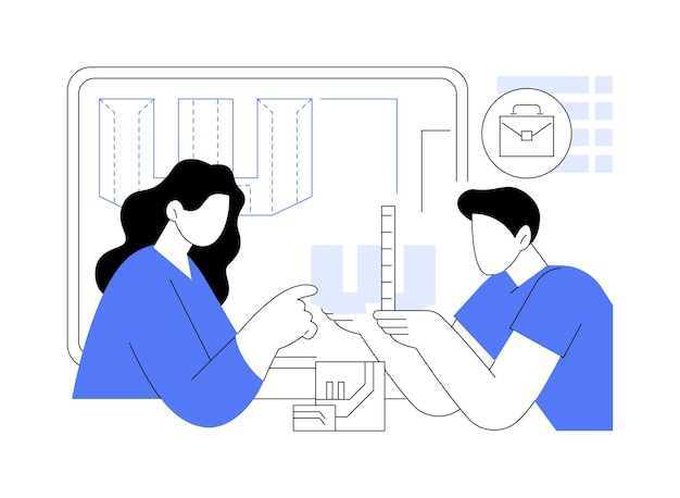 Ilustración vectorial de dibujos animados aislados de ingeniería