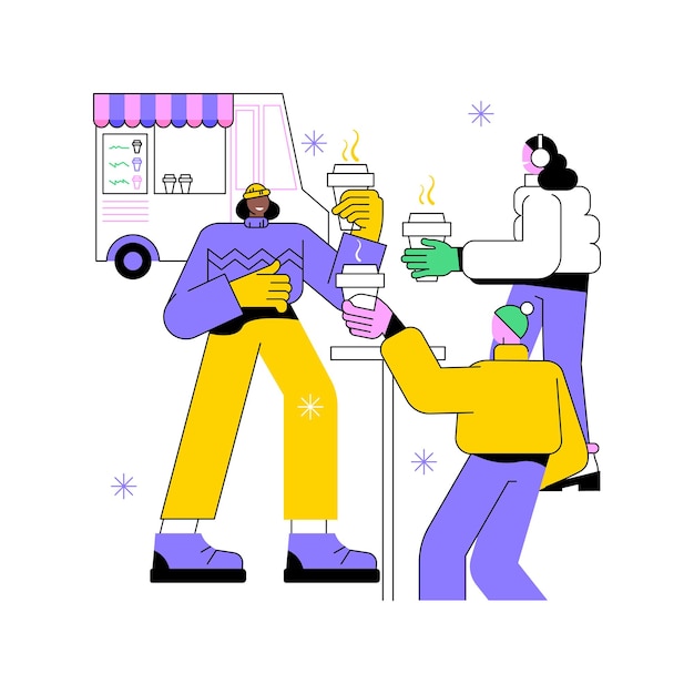 Ilustración vectorial de dibujos animados aislados de latte caliente