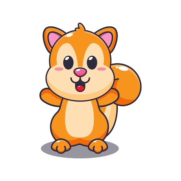 Ilustración vectorial de dibujos animados de ardillas
