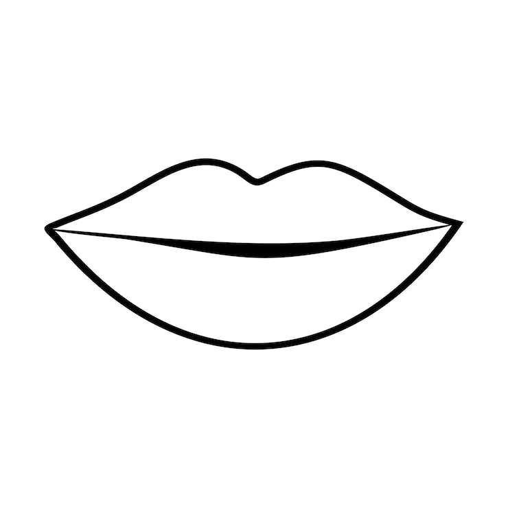 Vector ilustración vectorial de dibujos animados de boca y labios dibujos caricaturizados de boca y lábios juguetones de cara