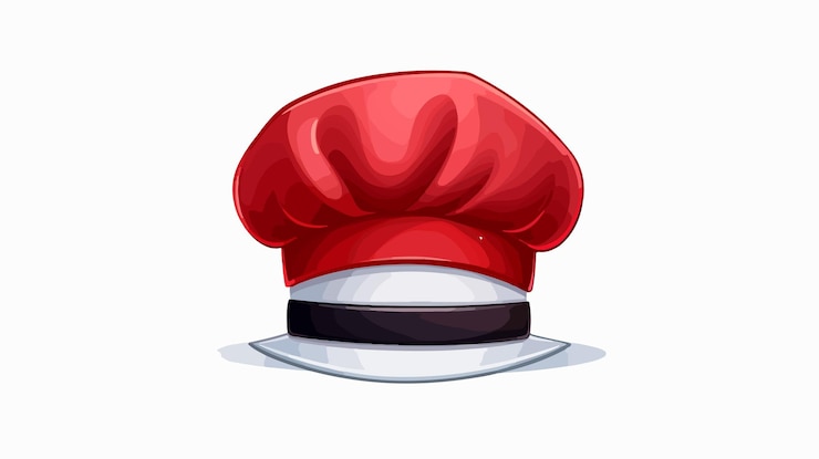 Vector ilustración vectorial de dibujos animados de chef hat stop sign