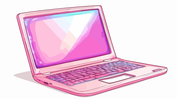 Vector ilustración vectorial de dibujos animados de dispositivos tecnológicos de computadoras portátiles modernas