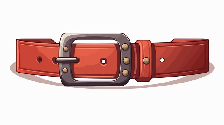 Vector ilustración vectorial de dibujos animados elegante de un cinturón apretado aislado sobre un fondo blanco