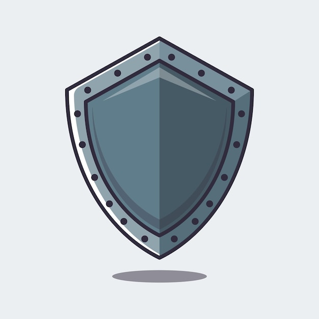 Ilustración vectorial de dibujos animados de escudo