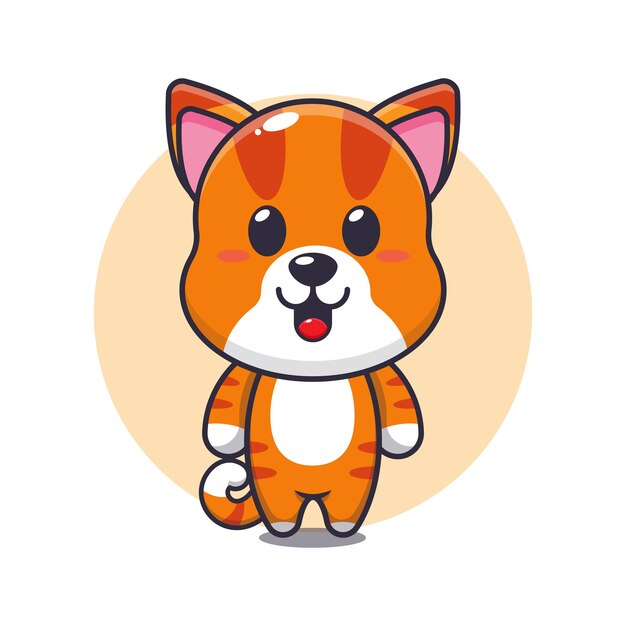 Ilustración vectorial de dibujos animados de gatos