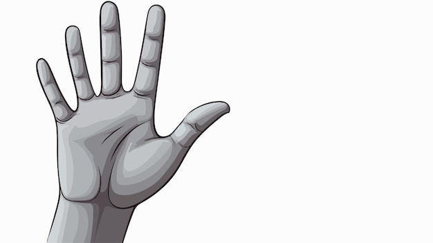 Ilustración vectorial de dibujos animados con el gesto de la mano elevada
