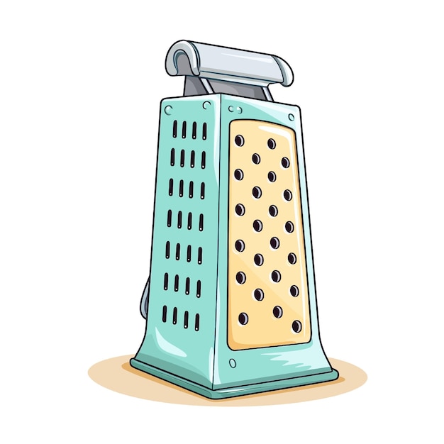 Vector ilustración vectorial de dibujos animados de grater dibujada a mano