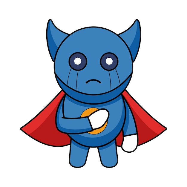 Ilustración vectorial de dibujos animados del héroe gorila