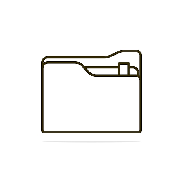 Ilustración vectorial de dibujos animados del icono de la carpeta de datos