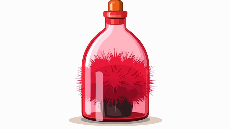 Vector ilustración vectorial de dibujos animados para limpiar cepillos de botellas profesionales