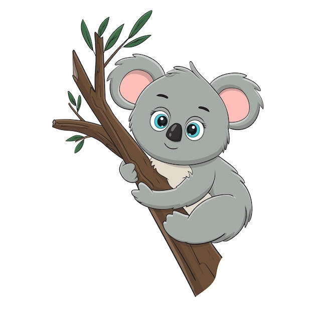 Vector ilustración vectorial de dibujos animados lindo koala