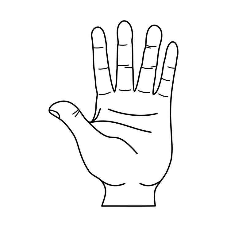 Vector ilustración vectorial de dibujos animados a mano dibujo de caricaturas a mano lindo diseño lúdico de partes del cuerpo humano