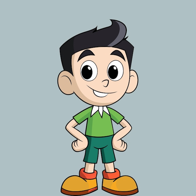 una ilustración vectorial de dibujos animados para niños