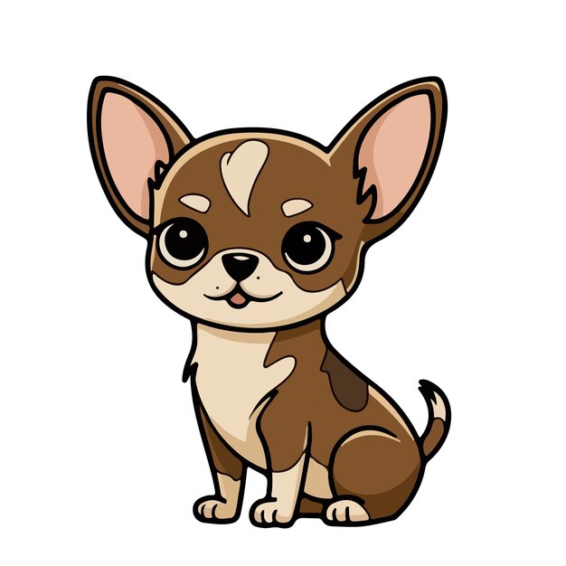 Ilustración vectorial de dibujos animados de perros Chihuahua