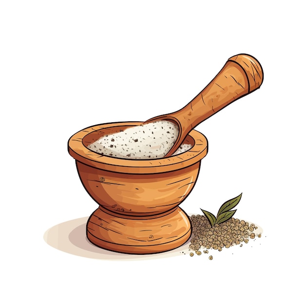 Vector ilustración vectorial de dibujos animados pestle dibujada a mano