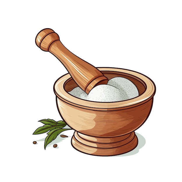 Vector ilustración vectorial de dibujos animados pestle dibujada a mano