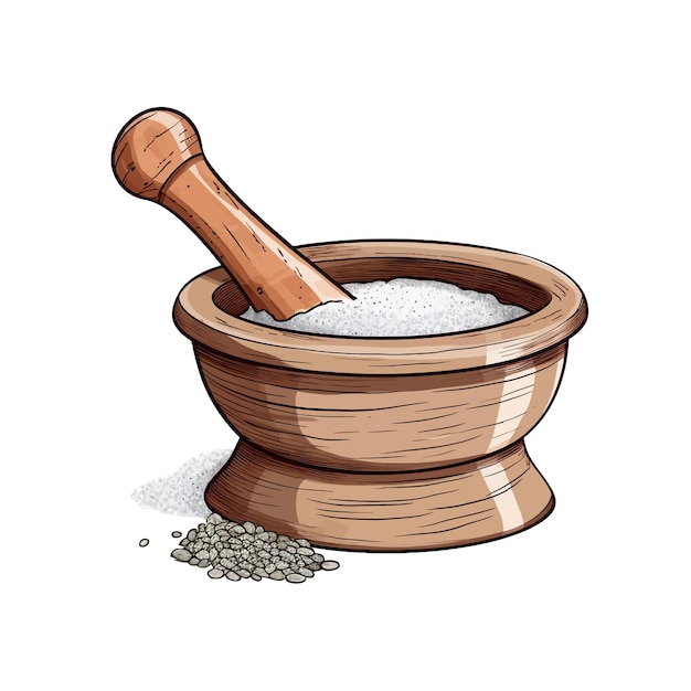 Vector ilustración vectorial de dibujos animados pestle dibujada a mano