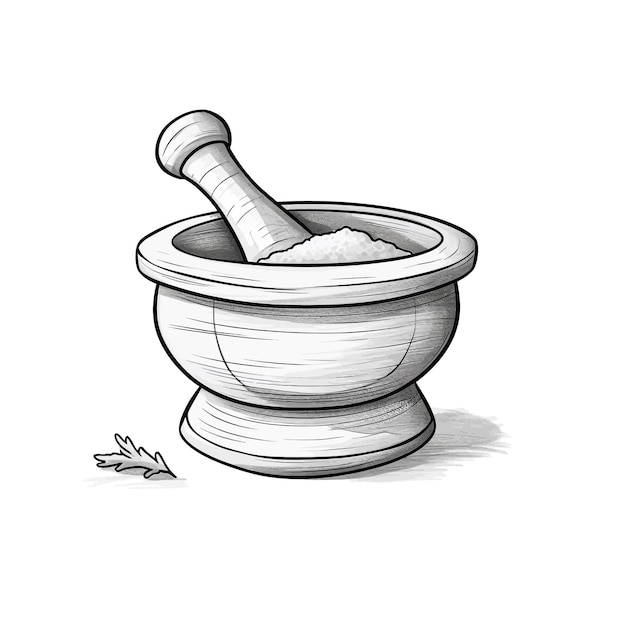 Vector ilustración vectorial de dibujos animados pestle dibujada a mano