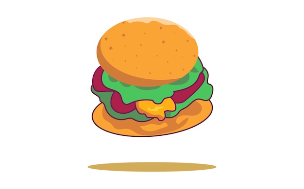 ilustración vectorial de dibujos animados de pizza. concepto de comida rápida vector aislado