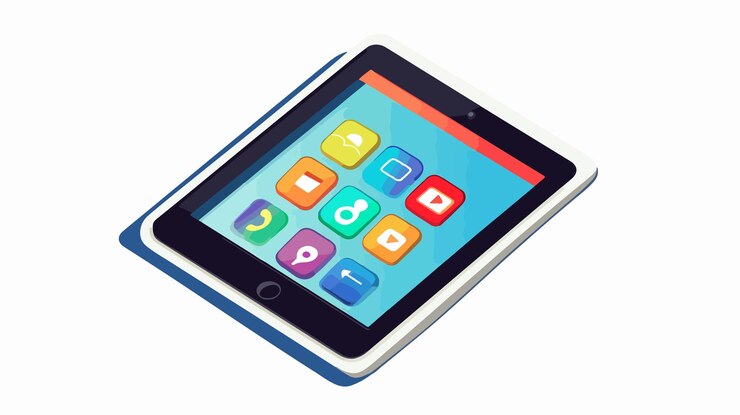 Vector ilustración vectorial de dibujos animados profesionales para tabletas