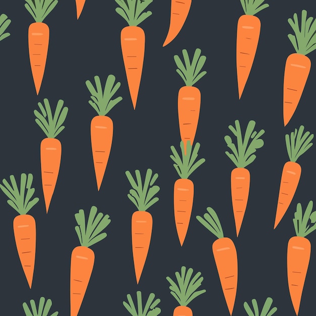 Ilustración vectorial de dibujos animados de zanahorias