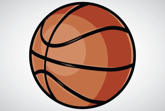 Ilustración vectorial de dibujos de pelota de baloncesto