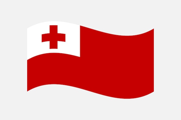 Ilustración vectorial digital de la bandera de las ondas de Tonga