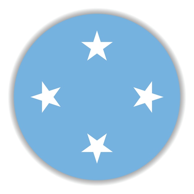 Ilustración vectorial digital del icono de la bandera del círculo de Micronesia