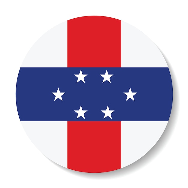Ilustración vectorial digital del icono de la bandera del círculo