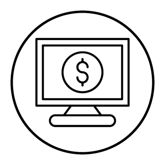 Ilustración vectorial de dinero de software