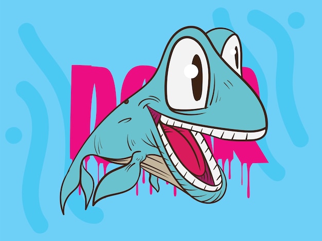 Ilustración vectorial de dinosaurio para el símbolo de reptil bestia