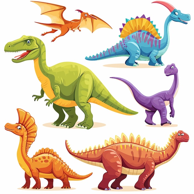 Vector ilustración vectorial de dinosaurio