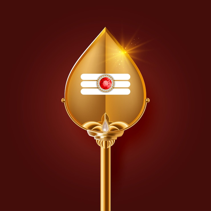 Ilustración vectorial del dios hindú Murugan arma Vel también llamada lanza